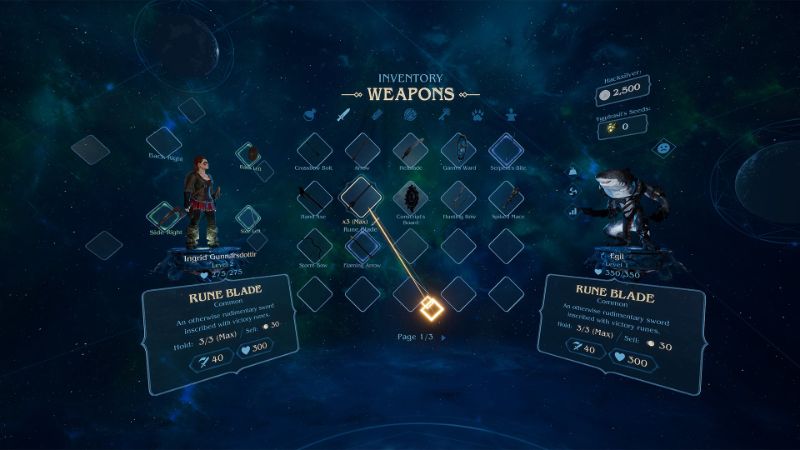 Asgard's Wrath Menus