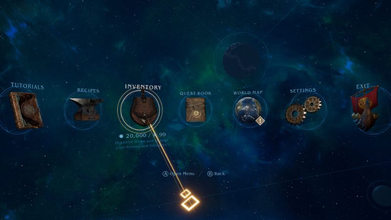 Asgard's Wrath Additional Menus